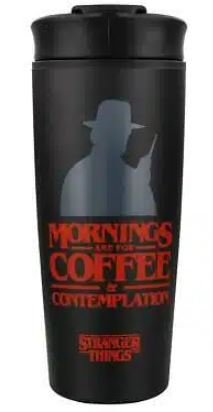 Tazza Da Viaggio In Metallo Stranger Things Coffee And Contemplation - Mtm25371 Tazza Da Viaggio In Metallo Stranger Things Coffee And Contemplation - Mtm25371